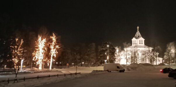 Bilder von Gällivare nach dem Eindunkeln